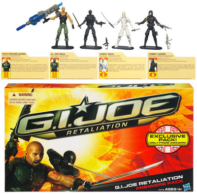 G.I.Joe Retaliation 3.75 Inch Figure Exclusive- Premiere Pack (Storm Shaodw - Cobra Commander - Roadblock - Snake Eye)