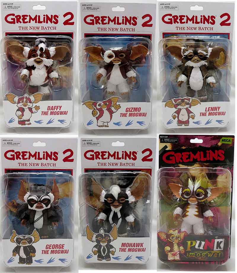 2 Gremlins Figurines - Gizmo and Red Mohawk Gremlin