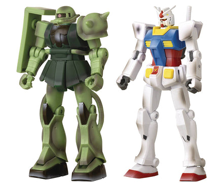 Gundam Universe 4 Inch Action Figure Infinity Exclusive - MS-06F Zaku & RX-78-2 Gundam