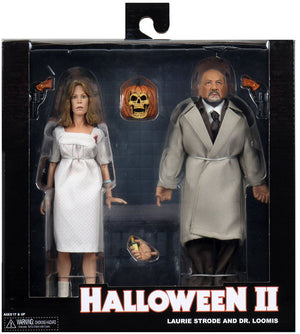 Halloween 2 8 Inch Action Figure Retro Clothed Series - Doctor Loomis and Laurie Strode