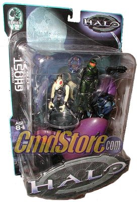 Halo 1 Action Figures Series 2: Ghost With Vehicle (Non Mint Packaging)