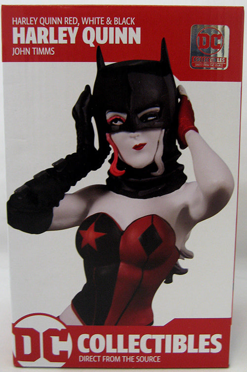 Harley Quinn Red White & Black 7 Inch Statue Figure - Harley Quinn By John Timms