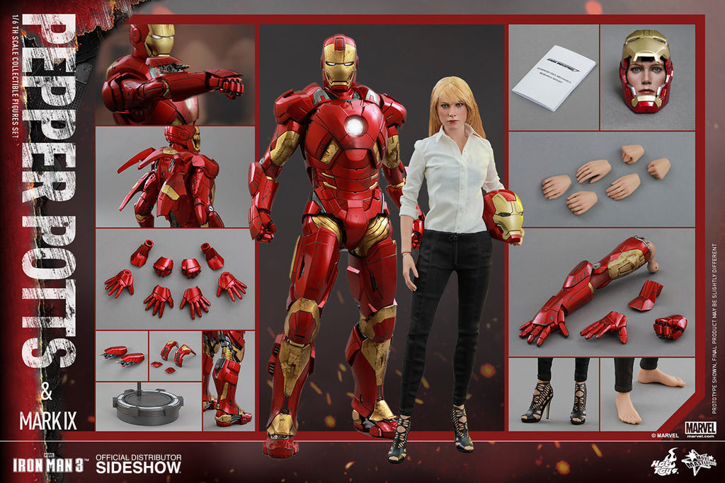 Iron Man 3 11 Inch Action Figure Movie Masterpiece 1/6 Scale