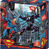 Jigsaw 3D Puzzle DC Comics 24 Inch by 18 Inch Puzzle 300 Piece - Superman vs Brainiac