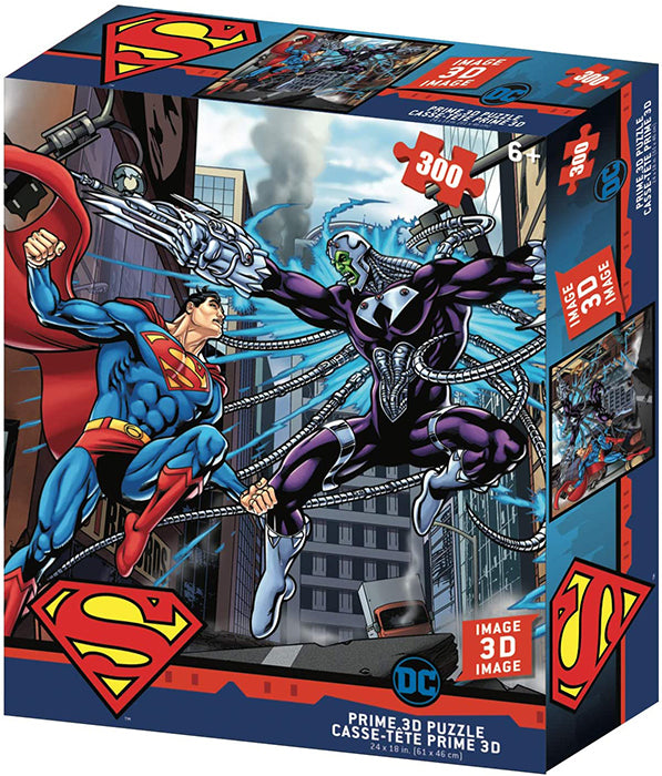 Jigsaw 3D Puzzle DC Comics 24 Inch by 18 Inch Puzzle 300 Piece - Superman vs Brainiac
