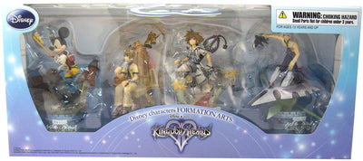 Kingdom Hearts 4 Inch PVC Mini Statue Formation Arts - King Mickey - Roxas - Sora - Riku Box Set