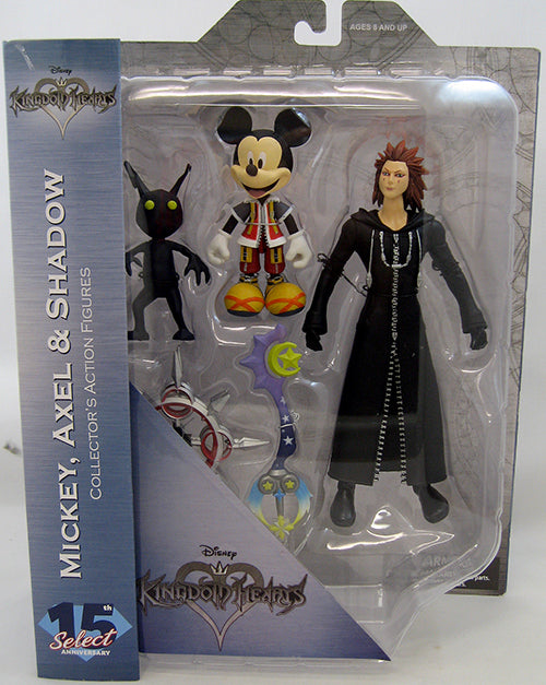 Diamond Comic Distributors, Inc. Kingdom Hearts Select Action Figure Set -  Mickey, Axel & Shadow : Target