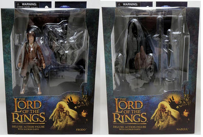 Lord Of The Rings 7 Inch Action Figure BAF Sauron Series 2 - Set of 2 (Frodo - Ringwraith)