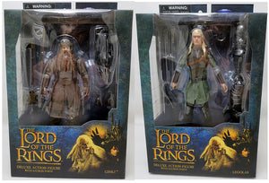 Lord Of The Rings Select 7 Inch Action Figure BAF Sauron Series 1 - Set of 2 (Gimli - Legolas)