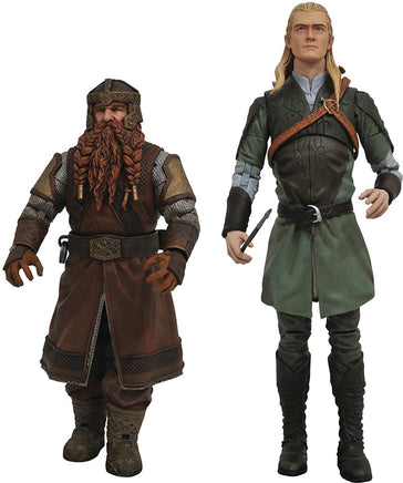 Lord Of The Rings Select 7 Inch Action Figure BAF Sauron Series 1 - Set of 2 (Gimli - Legolas)
