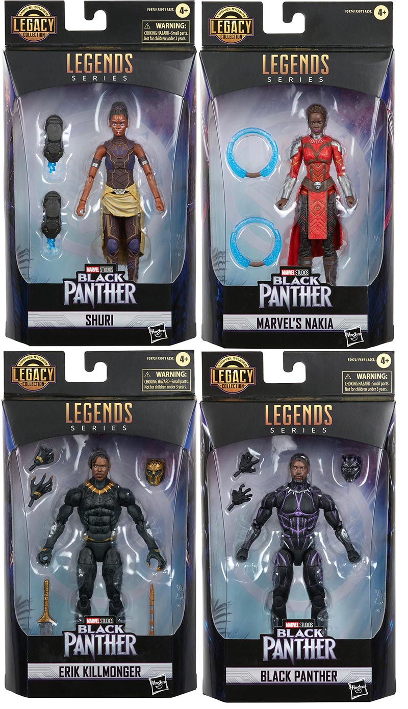 Marvel Legends Black Panther 6 Inch Action Figure Legacy - Set of 