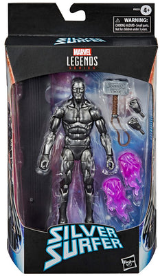 Marvel Legends 6 Inch Action Figure Exclusive - Obsidian Silver Surfer with Mjolnir
