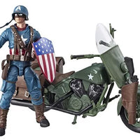 Marvel Legends Infinite 6 Inch Action Figure & Vehicle Riders Series - Captain America With Motorcycle