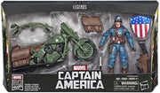Marvel Legends Infinite 6 Inch Action Figure & Vehicle Riders Series - Captain America With Motorcycle