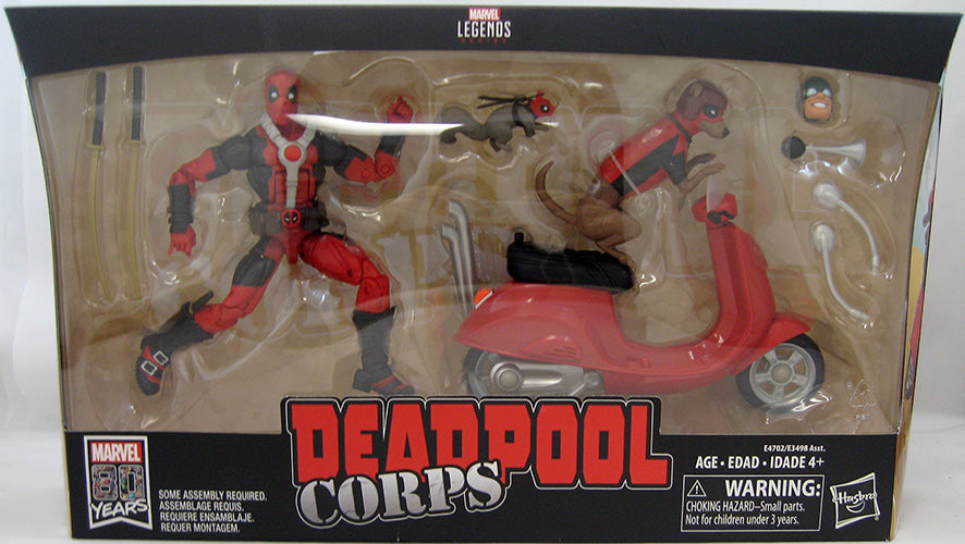 Marvel Legends Infinite 6 Inch Action Figure & Vehicle Set Riders Series - Deadpool Corps with Scooter