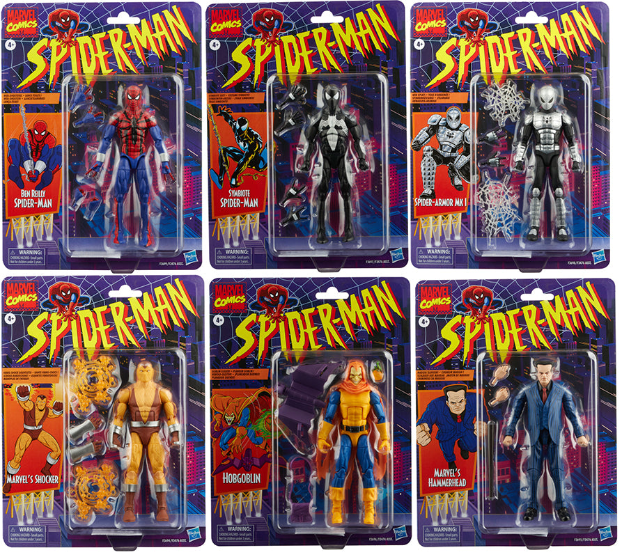 Marvel Legends Symbiote Spiderman Ben Reilly Action Figures