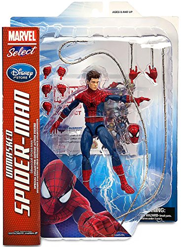 Marvel Select 8 Inch Action Figure Exclusive Version - Unmasked Spider-Man (Andrew Garfield)