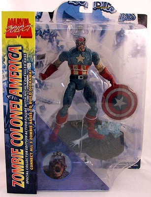 Marvel Select Zombies 8 Inch Action Figures- Captain America Zombie