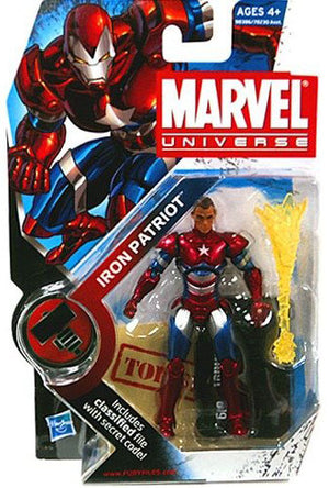 Marvel Universe 3.75 Inch Action Figure Series 2 - Iron Patriot Unmasked Osbourne Variant S2 #19