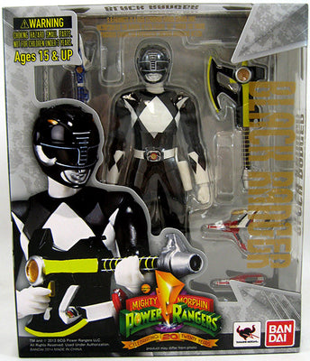 Power Rangers Mighty Morphin 6 Inch Action Figure S.H. Figuarts - Black Ranger (Slight Shelf Wear)