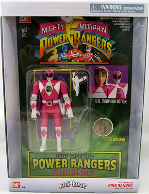 Mighty Morphin Power Rangers 5 Inch Action Figure Auto Morphin Series - Head Morphin Pink Ranger