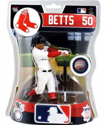 MLB Baseball Red Sox 6 Inch Static Figure Deluxe PVC - Mookie Betts White Jersey