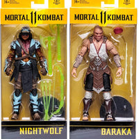 Mortal Kombat 7 Inch Action Figure Wave 9 - Set of 2 (Baraka - Nightwolf)