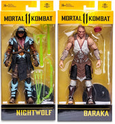 Mortal Kombat 7 Inch Action Figure Wave 9 - Set of 2 (Baraka - Nightwolf)