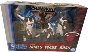 NBA Basketball Championship 7 Inch Action Figure Miami Heat 3-Pack - Lebron James - Dwyane Wade - Chris Bosh