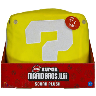 New Super Mario Brothers Wii 6 Inch Plush Figure - Question Mark? Sound Plush