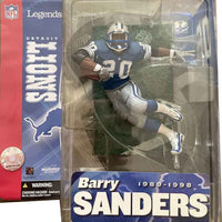 NFL Football Lions 6 Inch Static Figure Sportspicks Legends - Barry Sanders Blue Jersey
