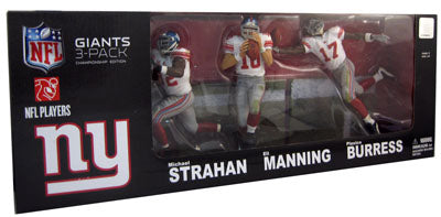 NFL Legends Action Figures Box Set: New York Giants Box 3-pack  (Sub-Standard Packaging)