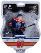 NHL Hockey Oilers 6 Inch Static Figure Deluxe PVC - Connor McDavid Blue Jersey