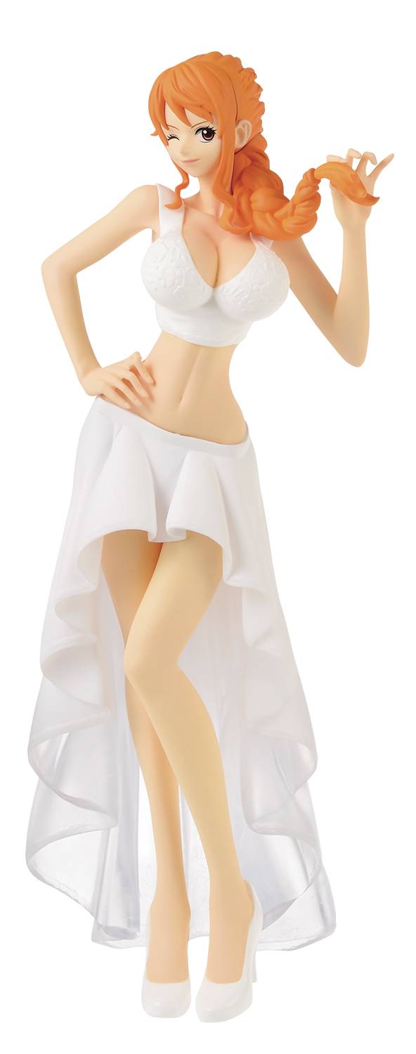 One Piece 6 Inch Static Figure Lady Edge Series - Nami White Dress