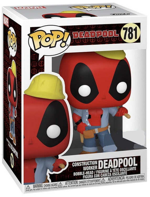 Pop Marvel Deadpool 3.75 Inch Action Figure - Construction Worker Deadpool #781