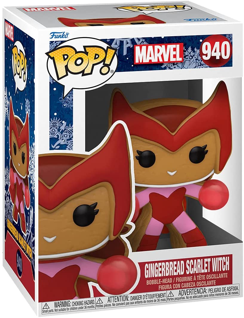 Pop Marvel 3.75 Inch Action Figure - Gingerbread Scarlet Witch #940