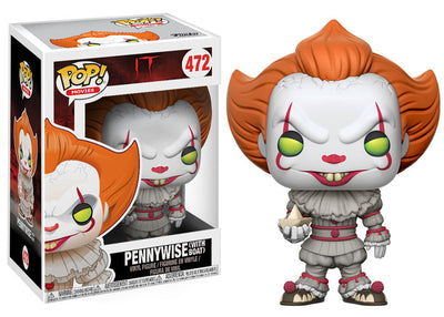 Pop Movies 3.75 Inch Action Figure IT - Pennywise with Boat #472