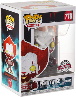 Pop Movies IT 3.75 Inch Action Figure Exclusive - Pennywise with Skateboard #778