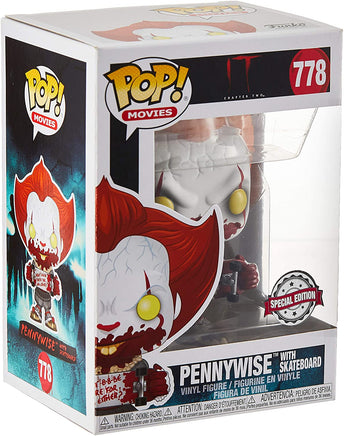 Pop Movies IT 3.75 Inch Action Figure Exclusive - Pennywise with Skateboard #778