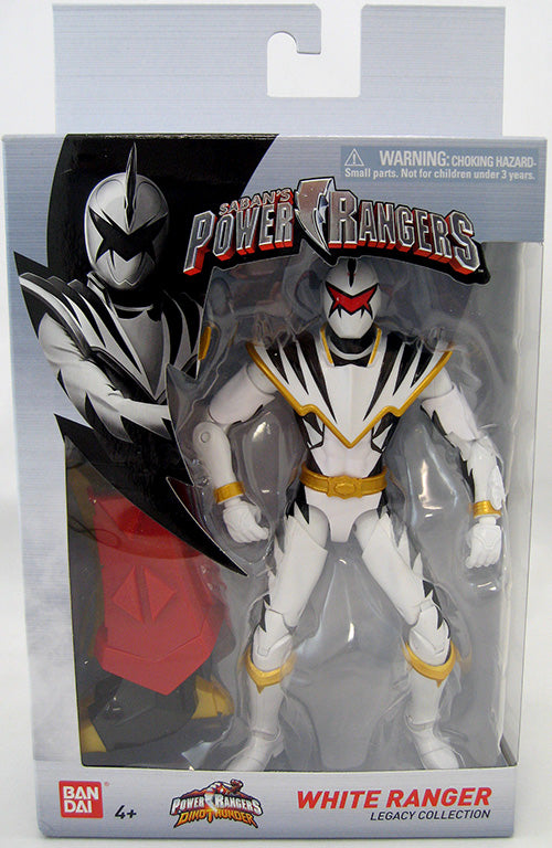 Power Rangers Legacy 6 Inch Action Figure Thundersaurus Megazord Series - White Ranger Dino Thunder