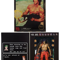 Rambo First Blood Part II 7 Inch Action Figure Classic Video Game Series - NES 8-Bit Rambo (Shelf Wear Packaging)