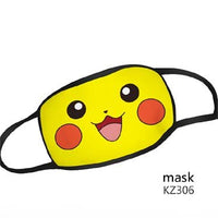 Reusable Washable Face Mask Pokemon Adult Size Mask - Smiling Pikachu