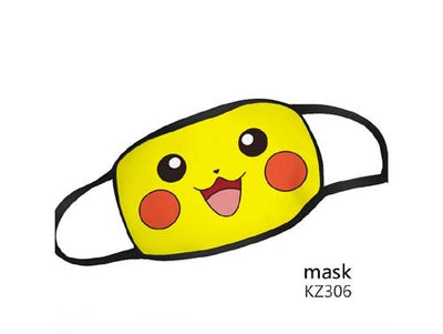 Reusable Washable Face Mask Pokemon Adult Size Mask - Smiling Pikachu