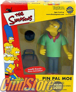 PIN PAL MOE 5" Action Figure THE SIMPSONSTOYFARE EXCLUSIVE With Intelli-Tronic Voice Activation Playmates Toy