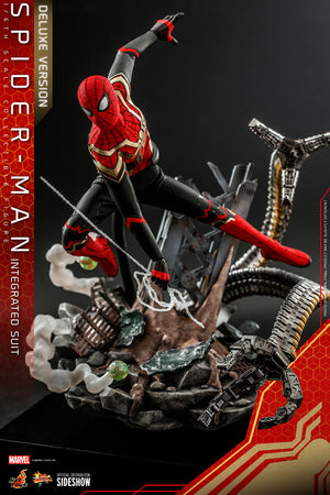 Spider-Man Far From Home 12 Inch Action Figure 1/6 Scale - Spider-Man (Integrated Suit) Deluxe Hot Toys 909813