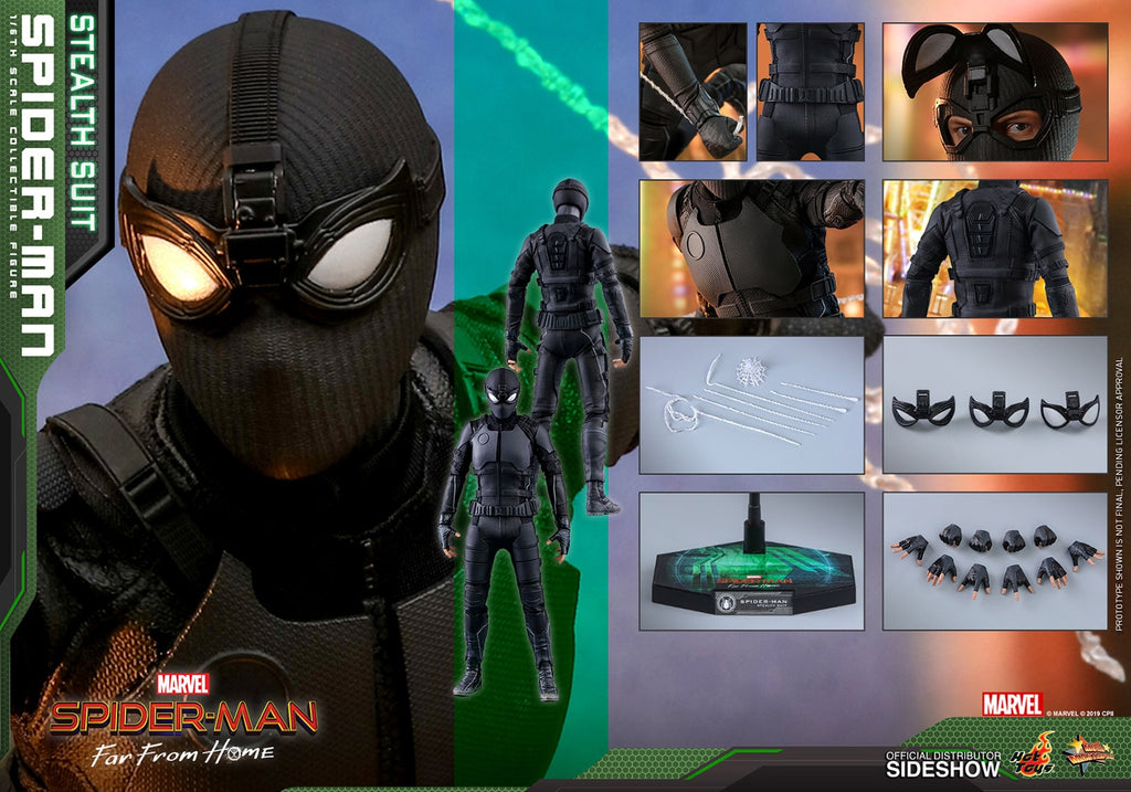 Hot Toys Movie Masterpiece 1/6 Scale Figure - Spider-Man (Stealth Suit –  ToyDojo