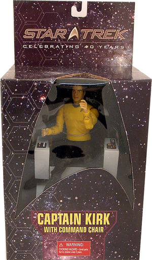 Star Trek Action Figures: Captain Kirk in Chair Regular Black Colar