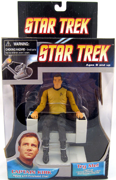 Star Trek The Original Series Action Figure: Captain Kirk & Electronic Command Chair (Sub-Standard Packaging)