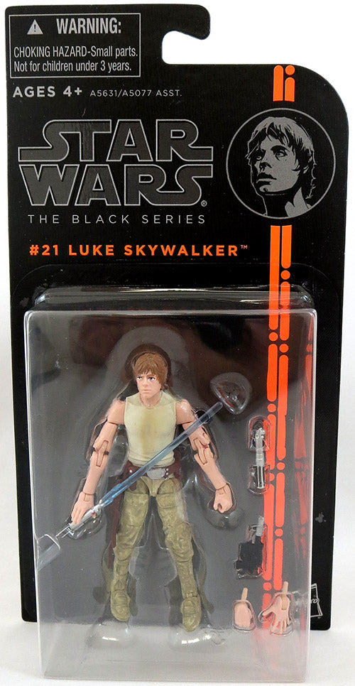 Star Wars 3.75 Inch Action Figure Black Series 4 - Luke Skywalker (Jedi  Training) #21 (Clamshell Taped Back On Card)