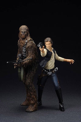 Star Wars Collectible 7 Inch Statue Figure ArtFx Series - Han Solo & Chewbacca